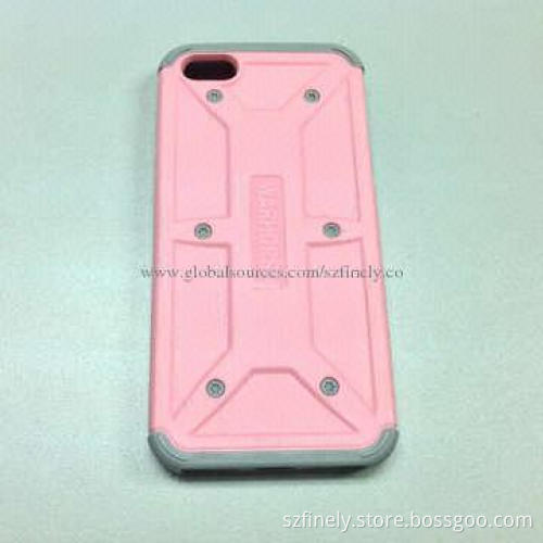 PC + TPU Cases for iPhone 5/5S, double injection, beetle design, simple and fashionable